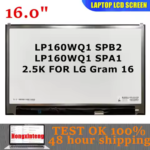LP160WQ1-SPB2 LP160WQ1 SPA1 Original NEW 16.0"INCH QHD LCD Panel For 2021 LG Gram 2560X1600 40PINS 9