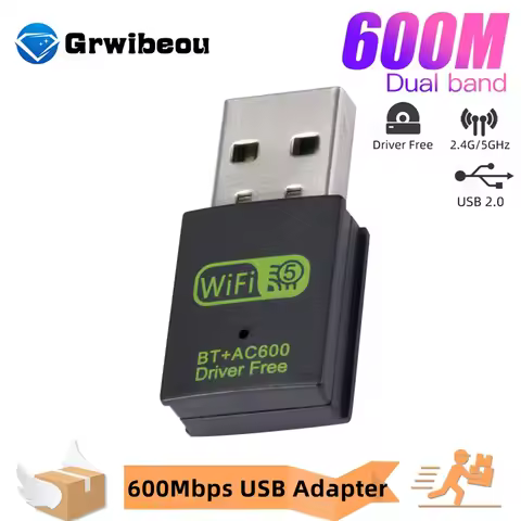 600Mbps USB WiFi Bluetooth Adapter Dual Band 2.4/5.8Ghz Wireless External Receiver Mini 150Mbps WiFi