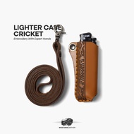 WJLR x Cricket Gas Lighter Lanyard Genuine Leather Tokai