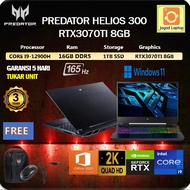 laptop gaming acer predator helios rtx 3070ti core i9 gen 12 ram 16gb - unit only