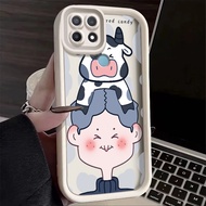 Casing Hp OPPO A15 A15s A35 Case Anti Drop silikon pasangan HP Casing ponsel imut Softcase sapi kart