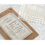 Paperstory 165pcs Semicircular Pearl Stickers Vintage Classic Journal Deco 半圆形珍珠贴纸