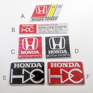 1 X Aluminum MUGEN POWER Logo Car Auto Side Fender Decorative Emblem Badge Sticker Decal For Honda Motorsports Mugen