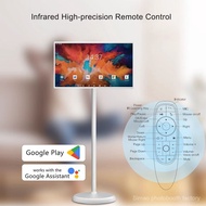 21.5 Inch Wireless Stand Tv White Interactive Smart Television Follow By Me Android 12 Portable Tv 4