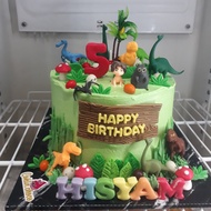 kue ulang tahun good dino/ gogo dino cake birthday dinosaurus tart - brownies diameter 24