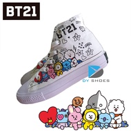 Girls' and boys' shoes bts bt21 boots side sneakers school boots girls bt21 bts