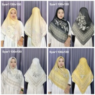 (CODE SR1 - SR100) JUMBO SYAR'I SQUARE HIJAB PREMIUM VOAL SIZE 130X130