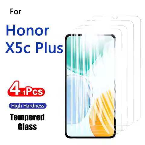 1-4PCS Screen Protector For Honor X5c Plus + X5c+ Tempered Glass Crystal 9H High Aluminum Anti Scrat