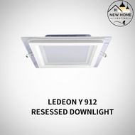 YETPlus LEDEON Recessed Downlight Y912 Glass LED SIRIM 12W 18W 4" 6" Ceiling 6500K Daylight Square L