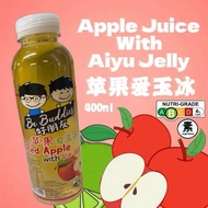 [Wholesale Bottle 400ml] Bebuddies Apple Juice With Aiyu Jelly Drink