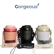 Gorgeous Plastic Coffee Drinking Bottle Leather Pouch Coffee Cup Bottle 420ml