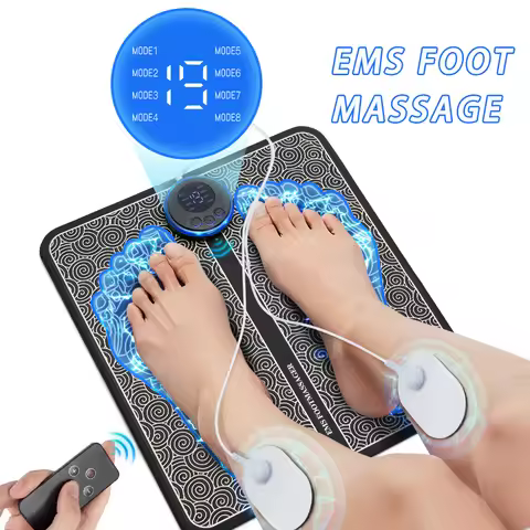 Electric EMS Foot Massager Pad Relief Pain Relax Feet Acupoints Massage Mat Shock Muscle Stimulation