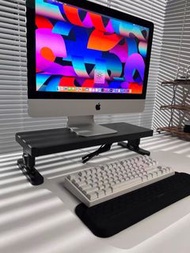 金屬款 可調節升降式 電腦顯示器增高架 筆記本 USB拓展塢支架 多功能手機 辦公室工位 桌面 收納置物架 提升電腦架 Computer monitor riser stand