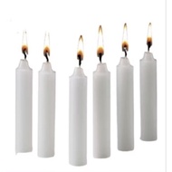 (6 PCS) White Candle / Lilin Putih / 7” 9 inch Multipurpose Candle / Long Candle
