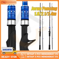 (Dikirim Dari Jakarta)joran murah cuci gudang1.8m/2.1m/2.4m/joran pancing carbon asli kuat 30kg full