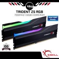 G.SKILL TRIDENT Z5 RGB | BLACK | 7200MHZ | 32GB ( 16GB X 2 ) | CL34 - 45 - 45 - 115 1.40V | INTEL XM