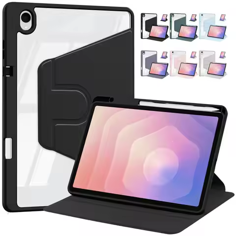 For Samsung Galaxy Tab S11 5G 11 inch 2025 Case SM-X730 Acrylic Rotating Stand Tablet Funda For Tab