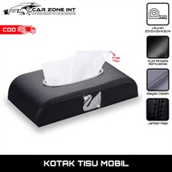 [ Car Zone Int ] Kotak Tisu Dashboard Mobil Kulit Sintetis Model Angsa / Mahkota / Polos Tempat Tiss