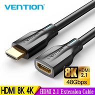 Vention HDMI 2.1 Extension Cable 8K HDMI 2.1 Extender Cable 48Gbps HDMI Male to Female Cable for PS4