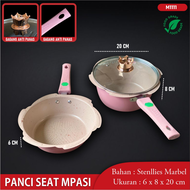 Panci Set Teflon Wajan Kukusan Mpasi Bayi Balita Food Grade Sakura Panci Sup Wokpan Granit Cookware