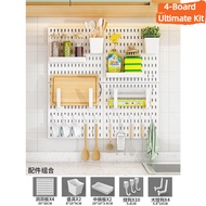 Pegboard Wall Set No Drill DIY Pegboard Wall Organizer Kit - Easy Adhesive Storage Set for Kitchen &