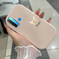YIWSBFID Casing hp For Realme 5 5i 5s 6i C3 C3i Case Happy Butterfly Pattern Casing HP Cesing Round 