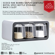 ECOCO HANGING SPICE RACK KITCHEN SPICE BOTTLE 3 SLOT SPICE BOTTLE STORAGE