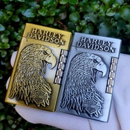 Bật Lửa Gas Đá Dupont Harley-Davidson ( Màu Vàng - Bạc ) Hộp Quẹt Gas Đá Lửa Thường