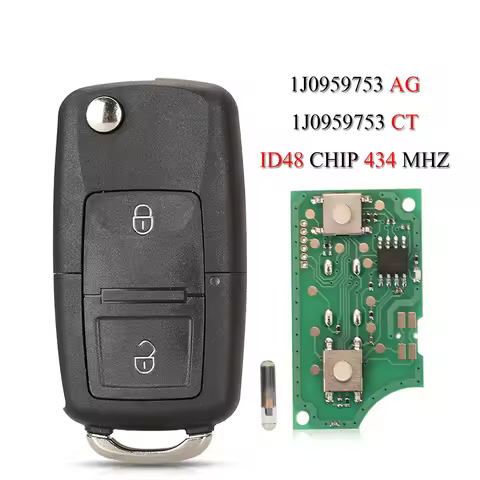 jingyuqin 1J0959753AG/1J0959753CT Remote Smart Car Key For VW Seat Skoda Golf Passat Polo T5 B5 B6 T