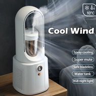 2023 Mi Fan Bladeless With Night Light Spray Air Cooler Air Humidifier USB Fan Desktop Fan Portable 