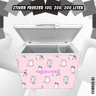 Sticker Freezer Cover Protector Anti-Scratch Cat Wallpaper 100 200 300 Liter F170925 01