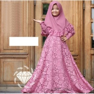 Dhea children's gamis Brukat PARTY DRESS FOR GIRLS AGED 5-7 YEARS