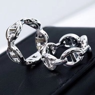 New Style High-End Sterling Silver Silver Version Pig Nose Ring Girls Hollow Design Pig Nose Ring Fa