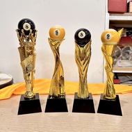 8-ball Pool Billiards Cup and 9-ball Pool Billiards with number 8 or 9 balls