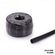 6MM X 50M Silicone Vacuum Vac Hose Pipe Tube Air Hose Pipe Black for Honda Civic Ek Ex Lx Si Jdm