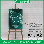 Welcome Board A1&A2 Custom PVC hard foam board 5mm thickness / Wedding Board / Engagement Board / Ka