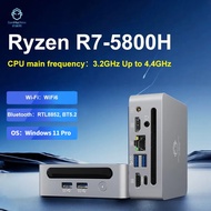 GenMachine AMD Ryzen 5 5500U/Ryzen 7 5800H Desktop PC Mini PC มินิ พีซี Windows 11 Pro AMD DDR4 32GB RAM 1TB SSD WiFi6 4K HD Budget Gaming Pc Set Gaming All In One Computer Mini Desktop