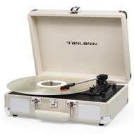 Vinyl Record Player Vintage Portable Suitcase Turntables with Built-in Upgrade Speakers, USB Recordi