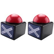 2PCS Game Answer Buzzer  Game Buzzer Alarm Sound Play Button with Light Trivia Quiz Got Talent Buzze