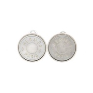 【日本直送】愛馬仕 HERMES SÉP 耳環 BIJOUTERIE FANTAISIE 古董 金屬 x 貝殼 銀色 約 11.6g【二手】