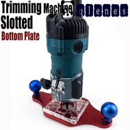 GLENES Wood Router Base, Slotted Bottom Plate Bakelite Material Trimming|Slotted Chamfer Rust Resist