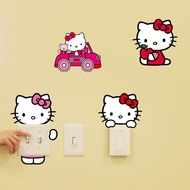 TiGF 10Pcs/set Hello Kitty Stickers DIY Waterproof Refrigerator/Switch Sticker
