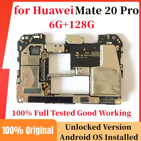 Original Motherboard for Huawei Mate 20 Pro Unlocked 128gb Circuit Logic Board Plate Mainboard with 