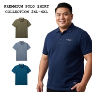 [NR69102] Men's Polo Shirt Large Size 2XL-4XL Premium Cotton Stretch Fabric Soft Texture Beautiful S