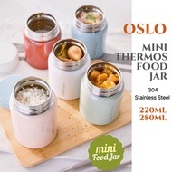 [OSLO] OSLO Mini thermos Food Jar 304 Stainless Steel 220ml, 280ml/Thermos Food Jar Thermal Vacuum F