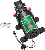 Fresh Water Pump 12 V DC Membrane Pumps with Adjustable Pressure Switch, 4.5 L/Min 1.2GPM 85 PSI Sel