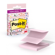 3M Post-it Notes-To-Go Super Sticky Pop-up, Pink Salt, 90sheets/pad, 3x3" (R330-1SSP / R330-1SSB / R