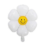 ลูกโป่งเดซี่ สีขาวและหลายสี ดอกไม้หน้ายิ้ม สำหรับตกแต่งจัดงานปาร์ตี้ วันเกิดเด็ก เทศกาล ปัจฉิม PT-1