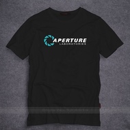 LYZH Portal 2 Aperture Laboratories Logo Mens T-shirt Video Game Fan Clothing Shirt 100% Cotton Shor