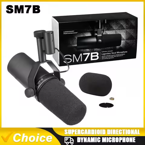 SM7B Professional Cardioid Dynamic Microphone Sm7b Selectable Frequency Response Mic for Live Record
